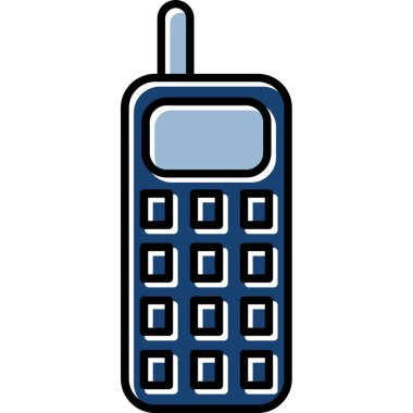 Web kullanımı için Cep Telefonu Simgesi, Vektör İllüstrasyonu