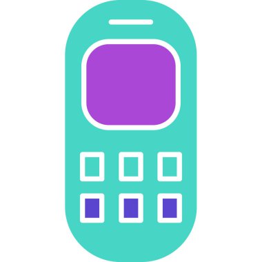 Web Kullanımı için Eski Telefon Simgesi, Vektör İllüstrasyonu