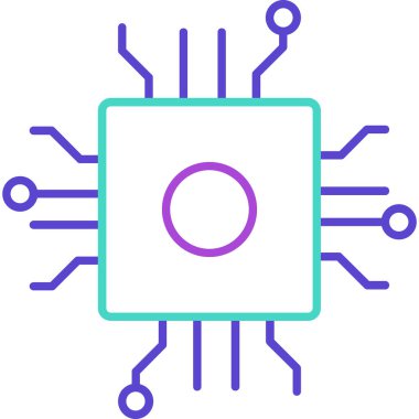 Çip Simgesi, Web Kullanımı için Vektör İllüstrasyonu