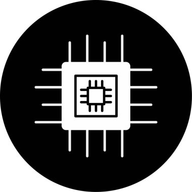 Çip Simgesi, Web Kullanımı için Vektör İllüstrasyonu