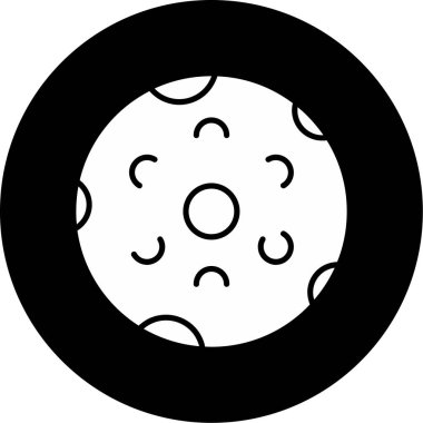 Web Kullanımı için Ay Simgesi, Vektör İllüstrasyonu