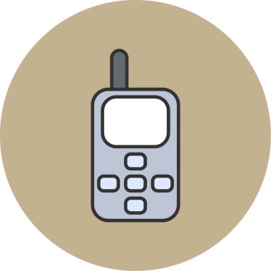 Web kullanımı için Cep Telefonu Simgesi, Vektör İllüstrasyonu