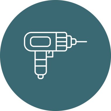 Web Kullanımı için Sondaj Makinesi Simgesi, Vektör İllüstrasyonu