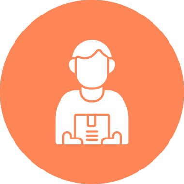 Web Kullanımı için Kurye Simgesi, Vektör İllüstrasyonu