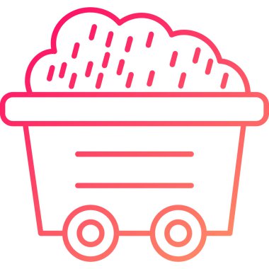 Vagon Simgesi, Web Kullanımı için Vektör İllüstrasyonu