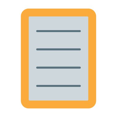 Web Kullanımı için Not Simgesi, Vektör İllüstrasyonu