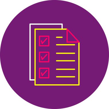 Web Kullanımı için Kontrol Listesi Simgesi, Vektör İllüstrasyonu