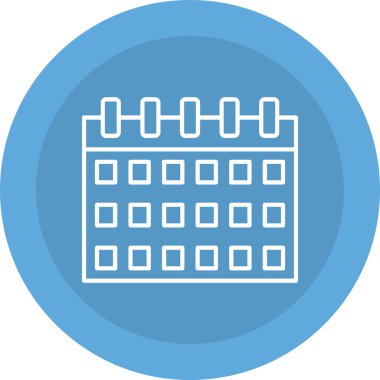 Web Kullanımı için Takvim Simgesi, Vektör İllüstrasyonu