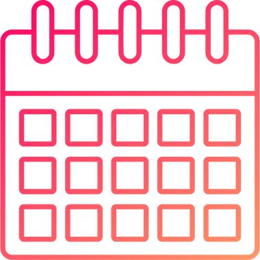 Web Kullanımı için Takvim Simgesi, Vektör İllüstrasyonu