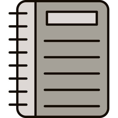 Web Kullanımı için Not Defteri Simgesi, Vektör İllüstrasyonu