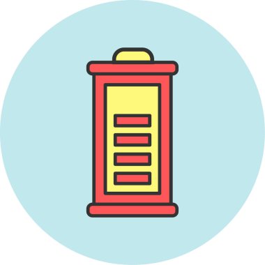 Web kullanımı için Pil Simgesi, Vektör İllüstrasyonu