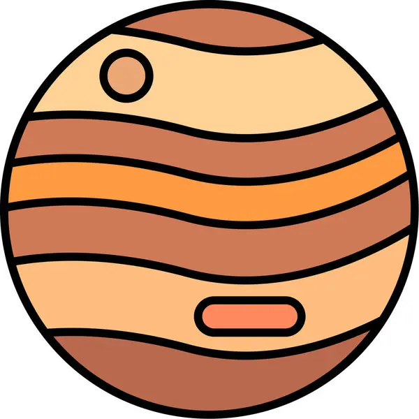 Jüpiter Simgesi, Web Kullanımı için Vektör İllüstrasyonu