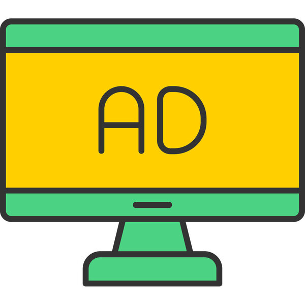 Ad Icon, Vector Illustration For Web Use