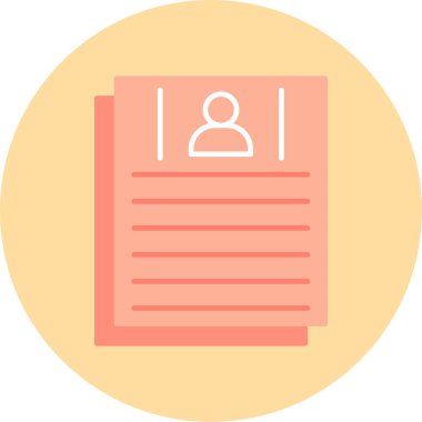 Web Kullanımı için CV Simgesi, Vektör İllüstrasyonu