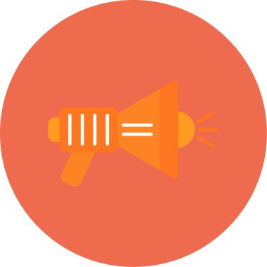 Web Kullanımı için Megafon Simgesi, Vektör İllüstrasyonu