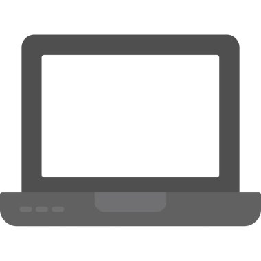 Web Kullanımı için dizüstü bilgisayar simgesi, Vektör İllüstrasyonu