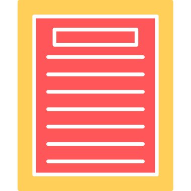 Web Kullanımı için Not Simgesi, Vektör İllüstrasyonu