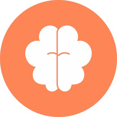 Web Kullanımı İçin Beyin Simgesi, Vektör İllüstrasyonu