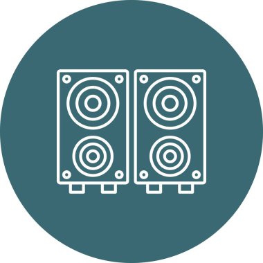 Web Kullanımı için Sözcü Kutusu Simgesi, Vektör İllüstrasyonu