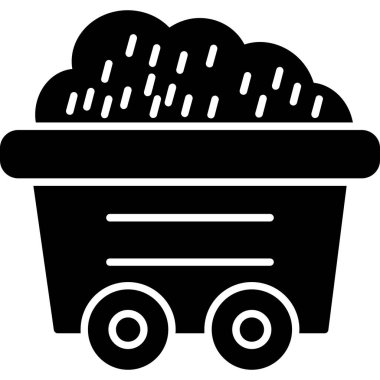 Vagon Simgesi, Web Kullanımı için Vektör İllüstrasyonu