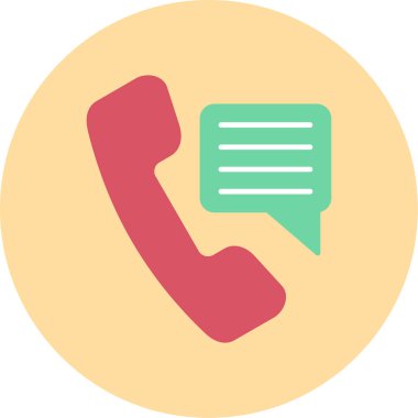 Web Kullanımı için Telefon Simgesi, Vektör İllüstrasyonu