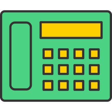 Web Kullanımı için Telefon Simgesi, Vektör İllüstrasyonu