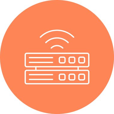 Web Kullanımı için Sunucu Simgesi, Vektör İllüstrasyonu