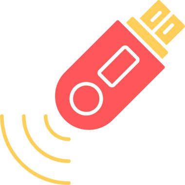 Web Kullanımı için USB Simgesi, Vektör İllüstrasyonu