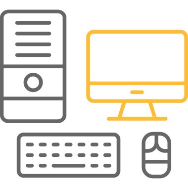Web Kullanımı için Bilgisayar Simgesi, Vektör İllüstrasyonu