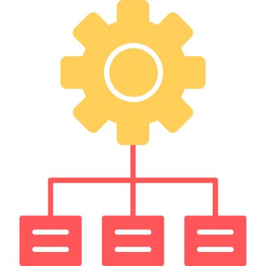 Web Kullanımı için Hiyerarşi Simgesi, Vektör İllüstrasyonu