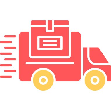 Web kullanımı için Taşıma Aracı Simgesi, Vektör İllüstrasyonu