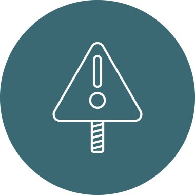 Web kullanımı için Uyarı İşareti Simgesi, Vektör İllüstrasyonu