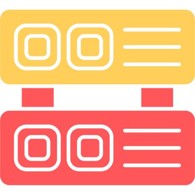 Web Kullanımı için Sunucu Simgesi, Vektör İllüstrasyonu