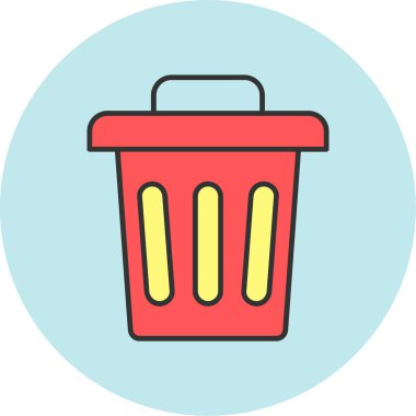 Bin Simge, Web Kullanımı için Vektör İllüstrasyonu