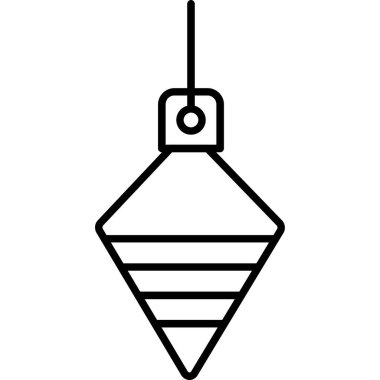 Plumb Bobsvg Simgesi, Web Kullanımı için Vektör İllüstrasyonu