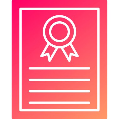 Web Kullanımı için Sertifika Simgesi, Vektör İllüstrasyonu