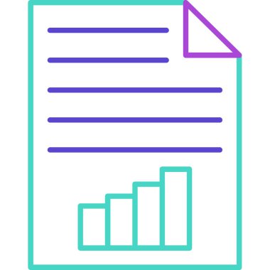 Web Kullanımı için Rapor Simgesi ve Vektör İllüstrasyonu