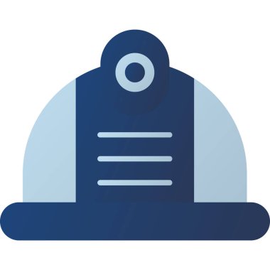 Web Kullanımı için Miğfer Simgesi, Vektör İllüstrasyonu