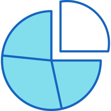 Web Kullanımı için Pasta Çizelgesi Simgesi, Vektör İllüstrasyonu