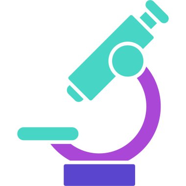 Web Kullanımı için Mikroskop Simgesi, Vektör İllüstrasyonu