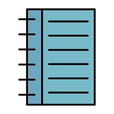 Web Kullanımı için Not Defteri Simgesi, Vektör İllüstrasyonu