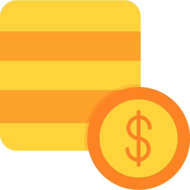 Web Kullanımı için Para Simgesi, Vektör İllüstrasyonu