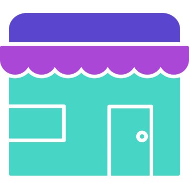 Web Kullanımı için Dükkan Simgesi, Vektör İllüstrasyonu