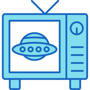 Web Kullanımı için Televizyon Simgesi, Vektör İllüstrasyonu