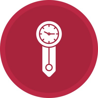 Web Kullanımı için Duvar Saati Simgesi, Vektör İllüstrasyonu