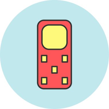 Web Kullanımı için Telefon Simgesi, Vektör İllüstrasyonu