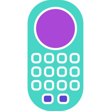 Web kullanımı için Cep Telefonu Simgesi, Vektör İllüstrasyonu