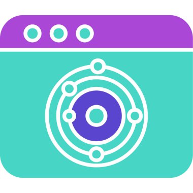 Astrofizik Simgesi, Web Kullanımı için Vektör İllüstrasyonu