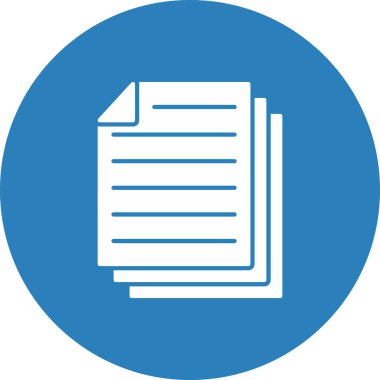 Web Kullanımı için Kağıt Simgesi, Vektör İllüstrasyonu