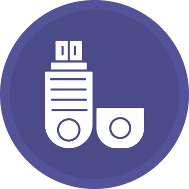 Web Kullanımı için Pendrive Simgesi, Vektör İllüstrasyonu